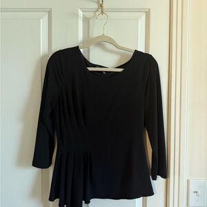 White House Black Market Black Blouse